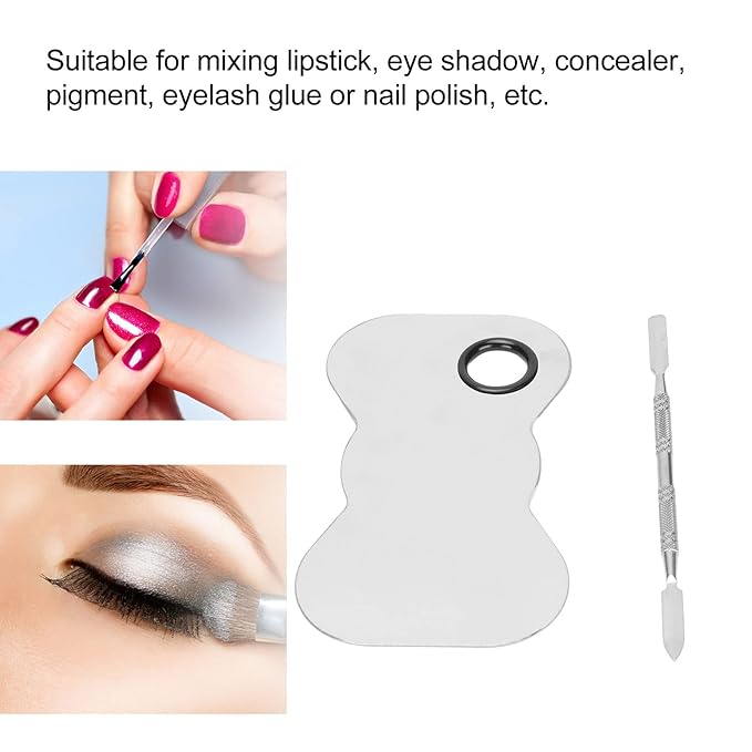 Cosmetic Makeup Palette Spatula, Mixing Bow Shape Stainless