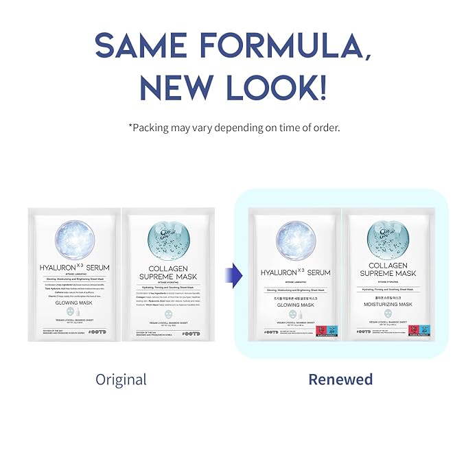 Hydrating Soothing Sheet Masks Gift Set for Skincare, Korean Vegan Sheet Mask for Dry, Sensitive Skin, Calming, Smoothing, Brightening, Collagen, Ceramide, Cica, Hyaluronic Acid 30EA