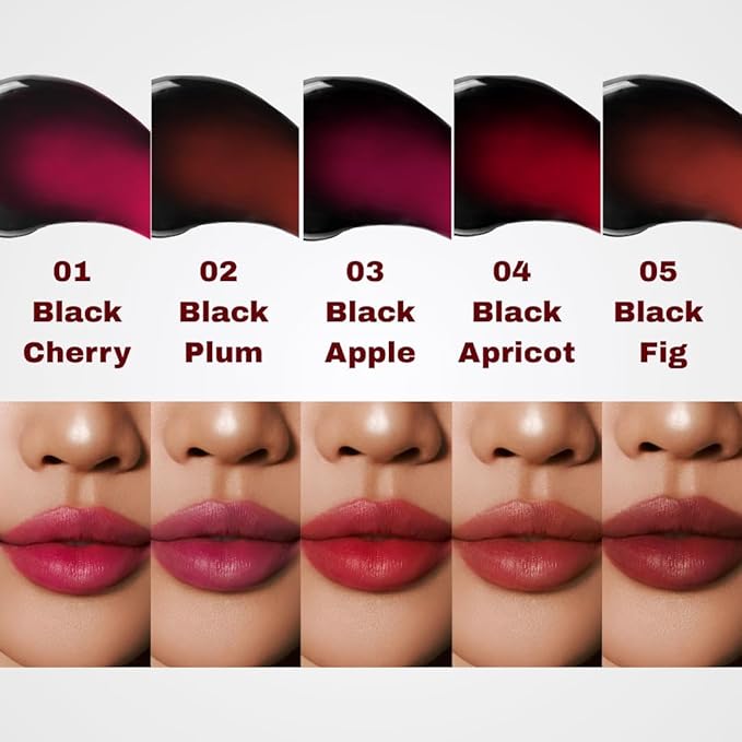 MILKTOUCH Black Peel Off Lip Tattoo - Long-Lasting Matte Lip, Waterproof & Transfer-Proof, Highly Pigmented, Stay-On-All-Day Lip Tint Stain (4.5g) #04 Black Apricot