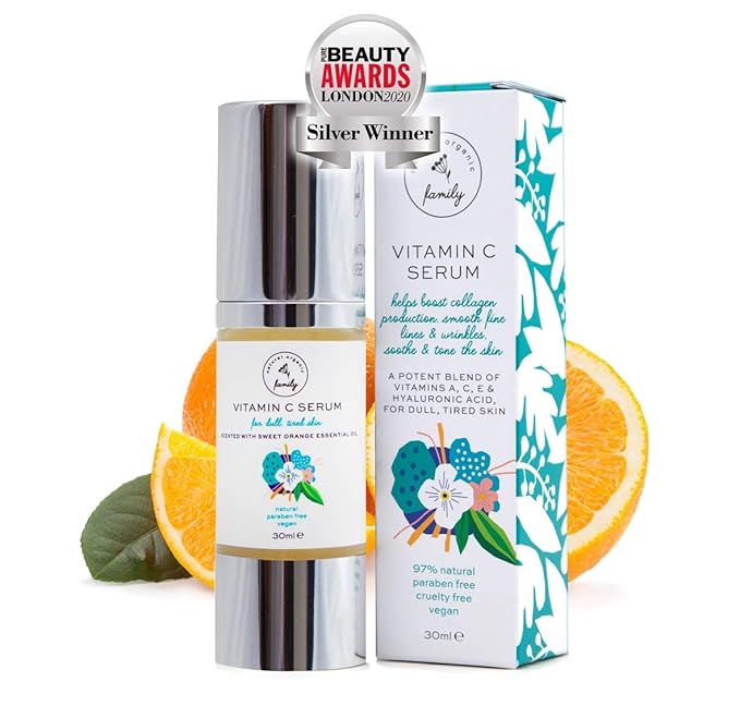 Vitamin C Serum for Face with Hyaluronic Acid, Aloe Vera, Retinol, and Vitamin E - Natural Skin Care for Beautiful and Healthy Skin - Helps Dull and Tired Skin and Fine Lines