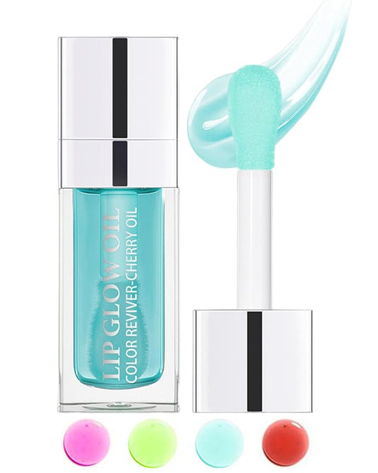 Tinted Moisturizing Lip Glow Oil,Hydrating Plumping Lip Gloss Lip Care Clear Toot Lip Oil for Dry Lip,Glow Reviver Lip Oil,Shine Lip Tint Stain Lip Care Product,Christmas Makeup Gift for Women-#017