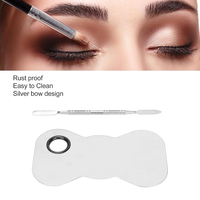 Cosmetic Makeup Palette Spatula, Mixing Bow Shape Stainless