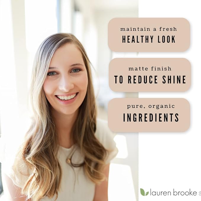 Lauren Brooke Cosmetiques Translucent Finishing Powder, Natural and Organic Makeup 9gram