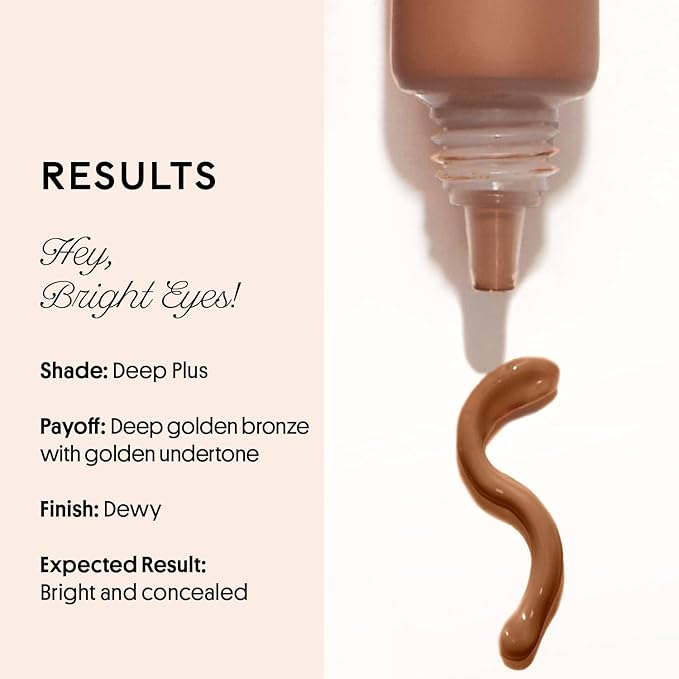 Winky Lux Peeper Perfect Under Eye Concealer, Makeup & Eye Brightener, Full Coverage Concealer for Dark Circles, Color Corrector & Eye Primer, With Collagen, Hyaluronic Acid & Vitamin E (Deep Plus)