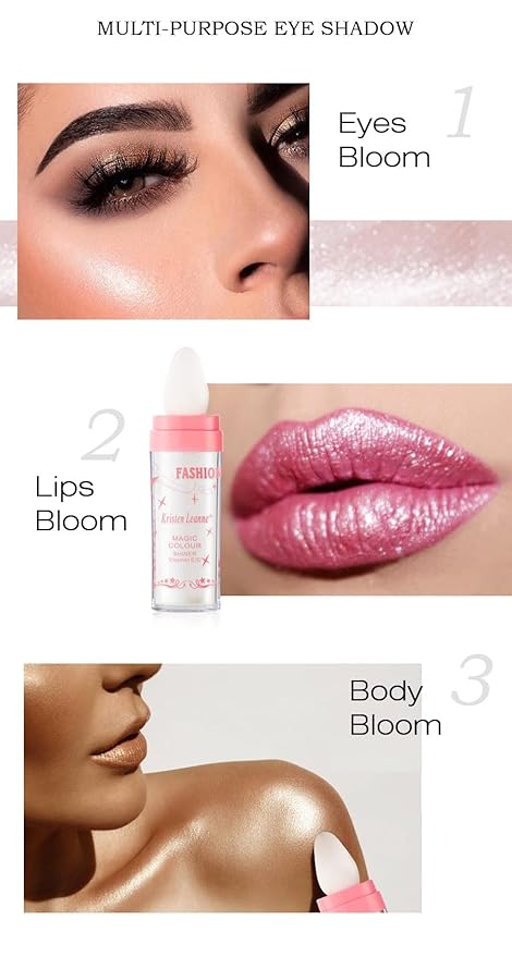 2 Pack Glitter Powder Highlighter Makeup, Body Brightens the Natural Three-Dimensional Face Blusher Patting Powder Highlighter. (01# White moonbeam)