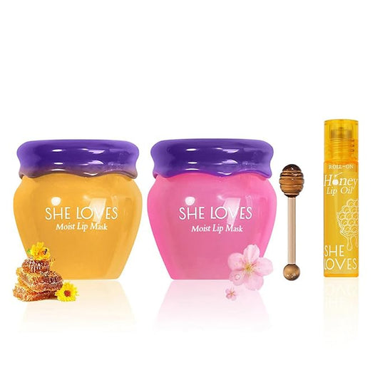 2PCS Lip Mask Overnight, Honey&Sakura Day