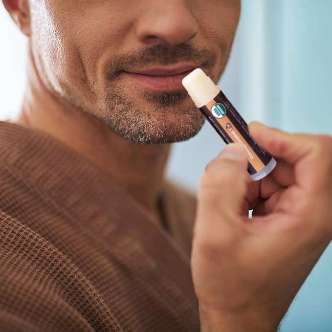 USDA Organic Lip Balm 4-Pack by Earth's Daughter - Creamy Coconut Flavor, Beeswax, Coconut Oil, Vitamin E - Best Lip Repair Chapstick for Dry Cracked Lips