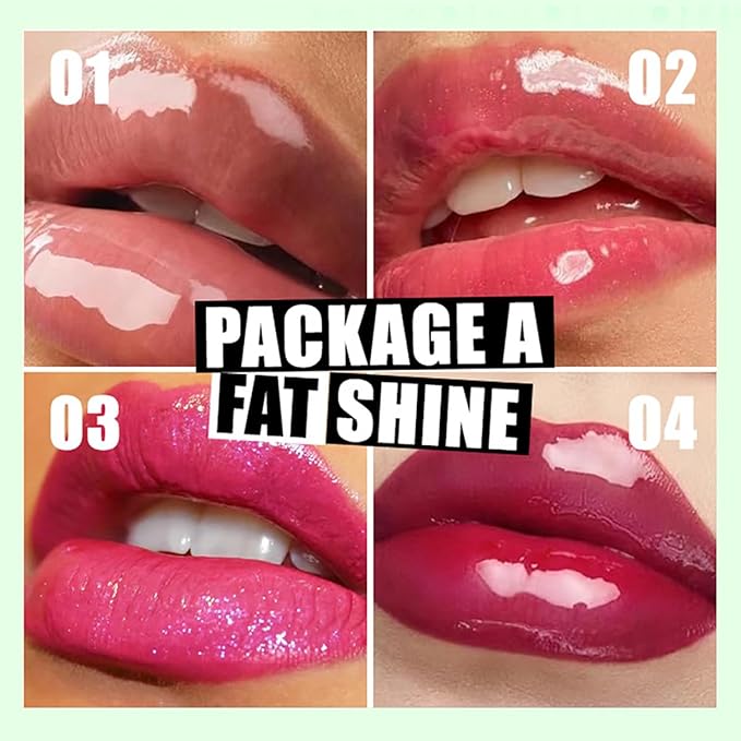 4 Colors Lip Oil Lip Glaze, Hydrating Lip