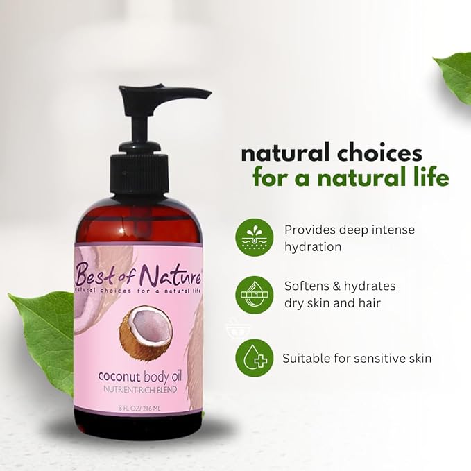 Best of Nature 100% Pure Fractionated Coconut Oil - Liquid MCT Massage & Body Oil, Unscented Moisturizer for Hair, Skin, Face, Aromatherapy Carrier for Essential Oils, 5 Gallon Pail (640 fl oz)