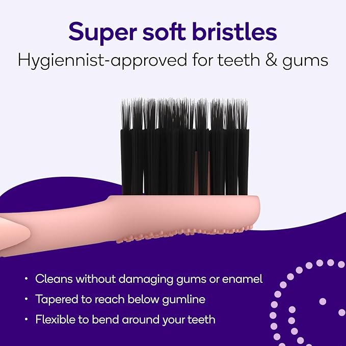 BURST Pro Sonic Electric Toothbrush Genuine Replacement Heads (Rose Gold/3 Pack) | Soft Bristles for Deep Clean, Stain & Plaque Removal