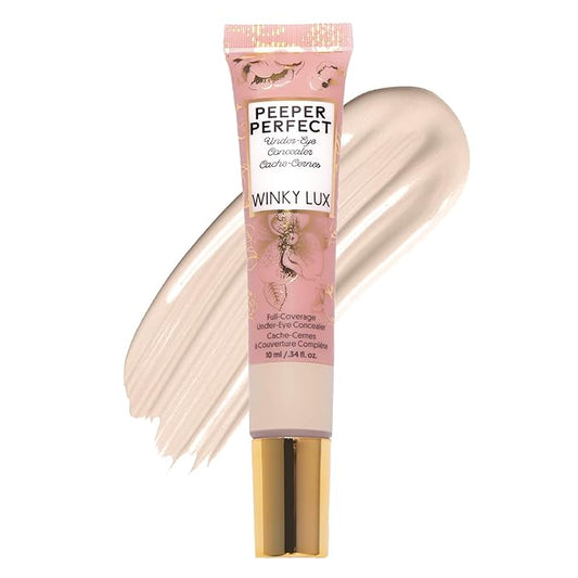 Winky Lux Peeper Perfect Under Eye Concealer, Makeup & Eye Brightener, Full Coverage Concealer for Dark Circles, Color Corrector & Eye Primer, With Collagen, Hyaluronic Acid & Vitamin E (Fair)