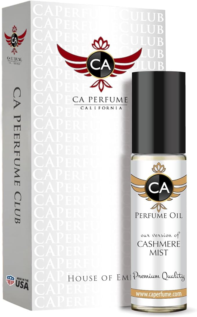 CA Perfume Impression of Cashmere Mist For Women Replica Fragrance Body Oil Dupes Alcohol-Free Roll-On 0.3 Fl Oz/10ml