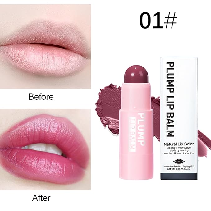 Color Lip Balm Hydrating, Tinted Lip Balm for Women, Lip Lightening Balm for Dark Lips, Lip Balm For Dry Cracked Lips, Moisturizing Plumping Lip Balm, Lip Treatment for Very Dry Lips, 4.8G