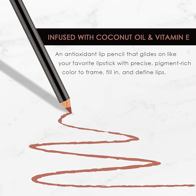 Bodyography Antioxidant Lip Pencil with Coconut Oil and Vitamin E (Barely There, Beige Nude)