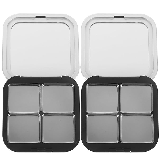 Blush Pallet Makeup 2pcs Empty Magnetic Eyeshadow Palette,
