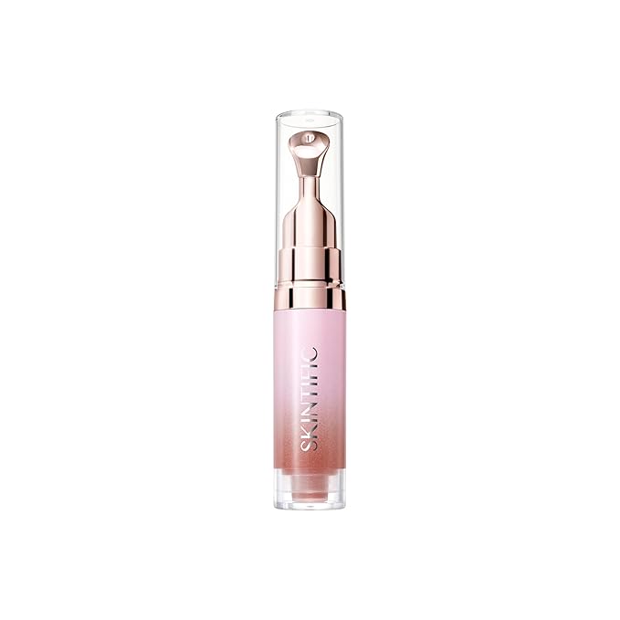 Hydrating Brightening Lip Serum, Nourishing Hydration Tinted Lip Stain, Plumping Lip Gloss with Polypeptide Squalane (02 Coral Rose)