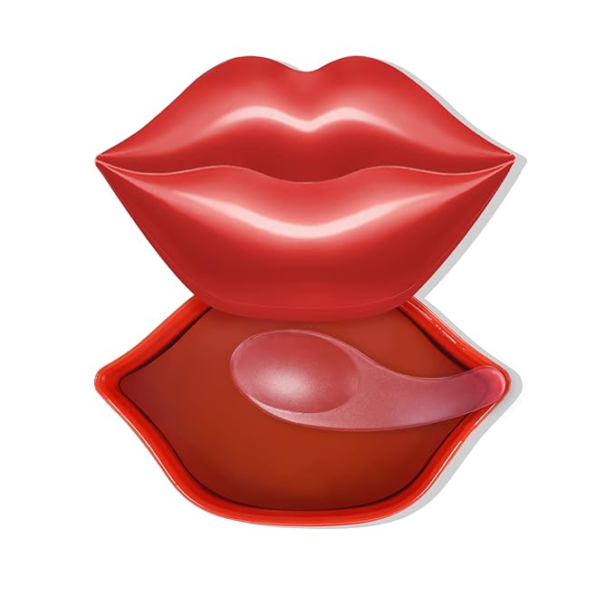 20Pcs Lip Mask, Red Cherry Lip Moisturizing Plumping Masks Overnight, Lip Gel Treatment Lip Masks for Dry Lips Smooth& Plump Chapped Lip Collagen Overnight Lip Care Pads Patches(Red)