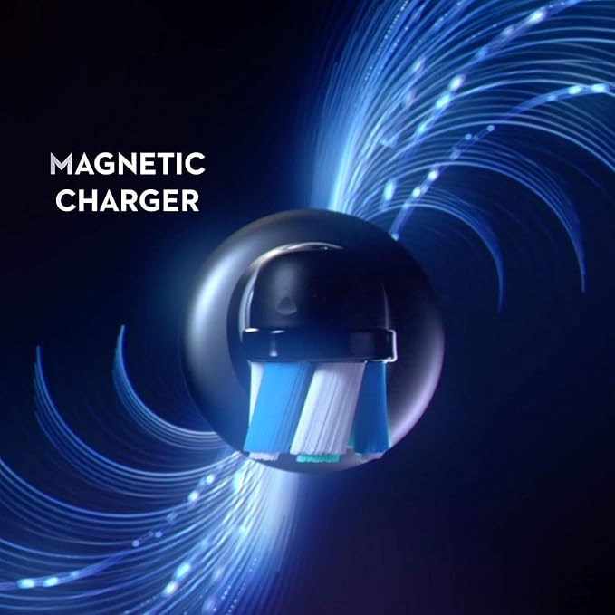 Oral-B iO Series 8 Electric Toothbrush with 2 Replacement Brush Heads and Travel Case, Rechargeable Toothbrush, Whitealabaster