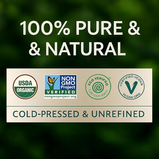 Organic Jojoba Oil for Skin, Hair & Face (8oz) | 100% Pure, Natural Cold Pressed