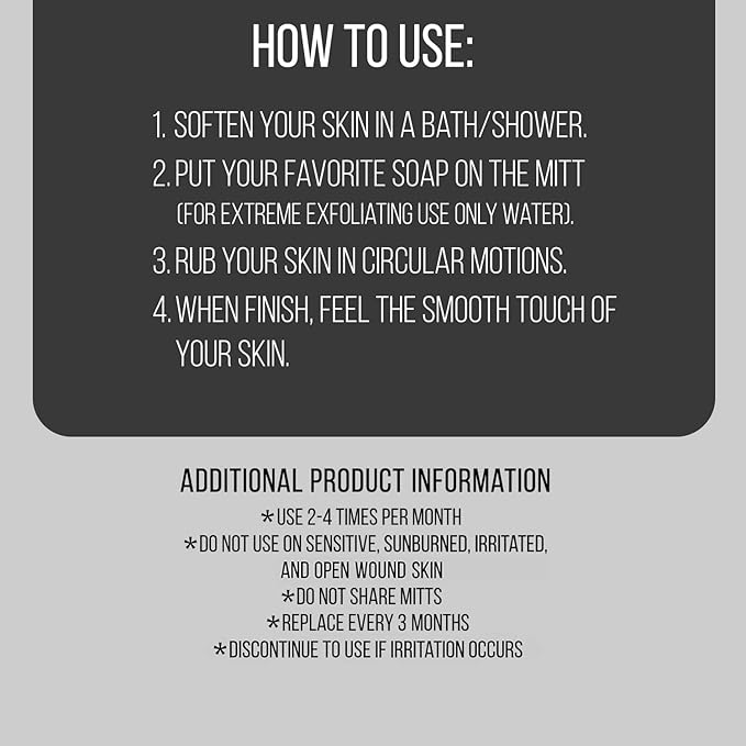 Valitic exfoliating glove - body