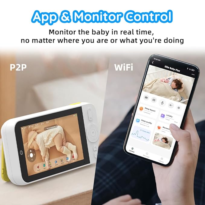Ellie Video Baby Monitor, Full AI Function Monitor