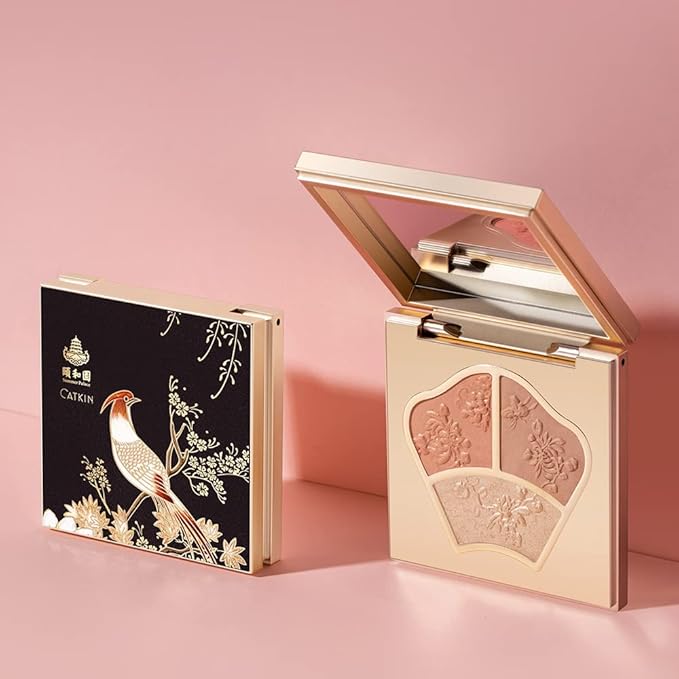 CATKIN Powder Blush Pink Nude Eyeshadow Palette Cheek Highlighter Makeup Palette (C01 Pink)