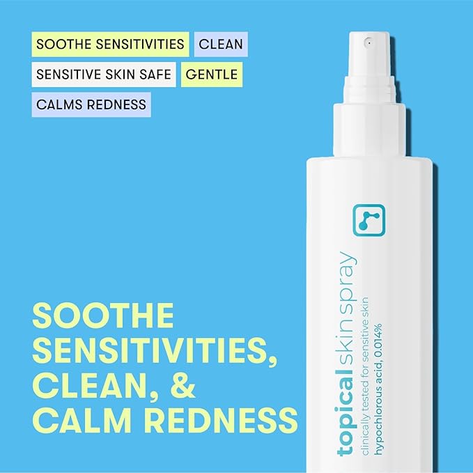 BRIOTECH Topical Skin Spray, Hypochlorous Acid Spray for Sensitive Skin, HOCl Facial Mist, Full Body Support Against Irritation, Calm Redness, Soothe Foot & Scalp, 2 oz Travel Size (2 Pack)