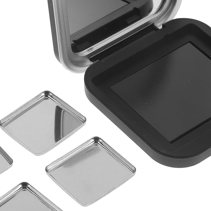 Blush Pallet Makeup 2pcs Empty Magnetic Eyeshadow Palette, Small Makeup Palette Lipstick Compact Containers Cosmetic Sample Storage Cases Makeup Plate for Foundation