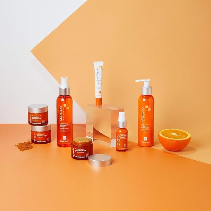 Andalou Naturals Pumpkin Honey Glycolic Mask, Brightening & Exfoliating Face Mask with Glycolic Acid & Vitamin C, Gently Removes Dirt and Brightens Skin, 1.7 fl oz