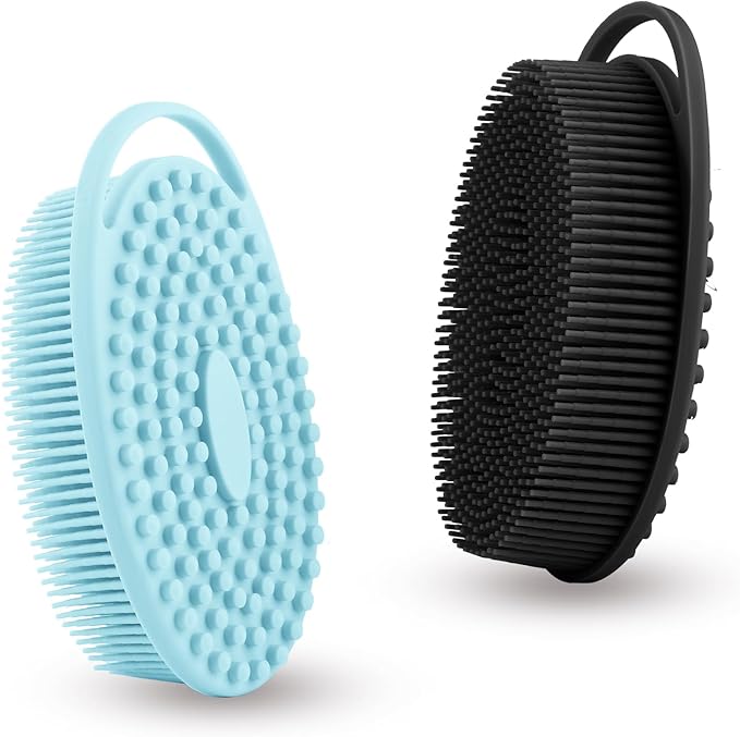 Silicone body scrubber, exfoliating silicone