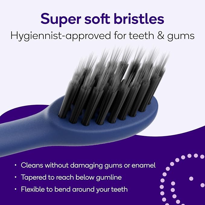 BURST Pro Sonic Electric Toothbrush Genuine Replacement Heads (Cobalt Blue/3 Pack) | Soft Bristles for Deep Clean, Stain & Plaque Removal
