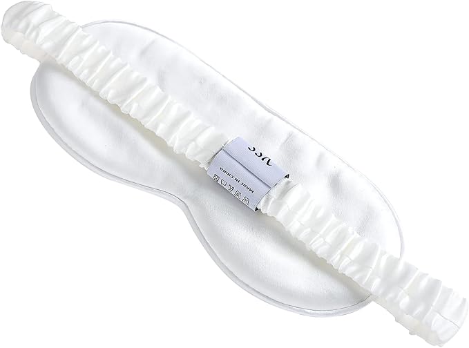 Silk Sleep Mask Light Blocking Luxury 100% Mulberry 19mm Silk Eye Mask Eye Cover Blindfold Ultra Soft Light & Comfy Anti Aging Skin Care with Travel Bag Gift Package