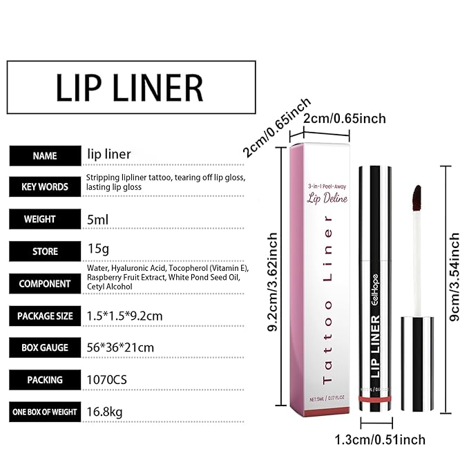3PCS Peel Off Lip Liner, Lip Liner Tattoo Long