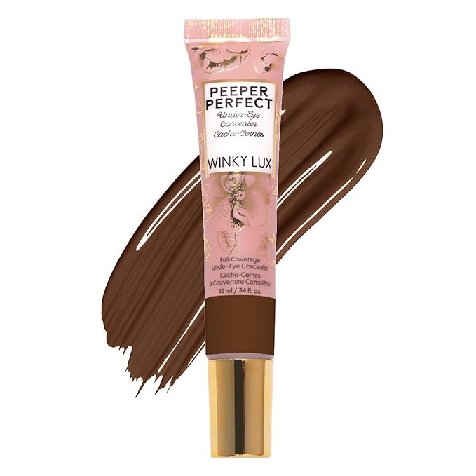 Winky Lux Peeper Perfect Under Eye Concealer, Makeup & Eye Brightener, Full Coverage Concealer for Dark Circles, Color Corrector & Eye Primer, With Collagen, Hyaluronic Acid & Vitamin E (Rich)