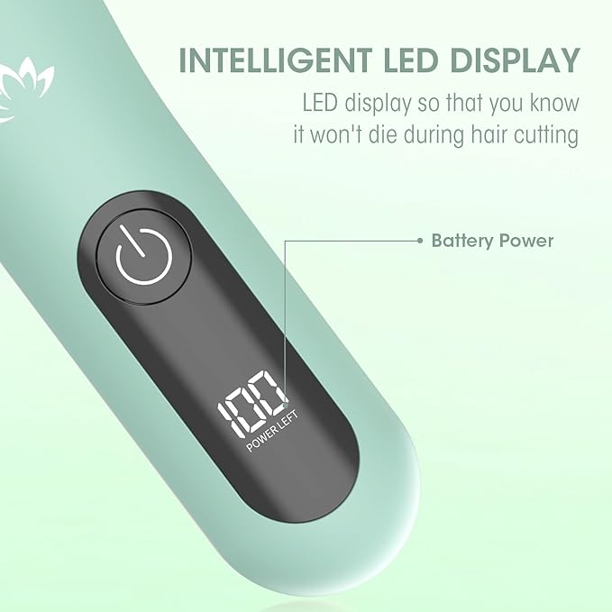 Lanumi Bikini Trimmer Women Rechargeable Body Hair Trimmer Electric Shaver Pubic Hair Grooming Kit with Charging Dock IPX7 Waterproof Wet/Dry Use (Green)