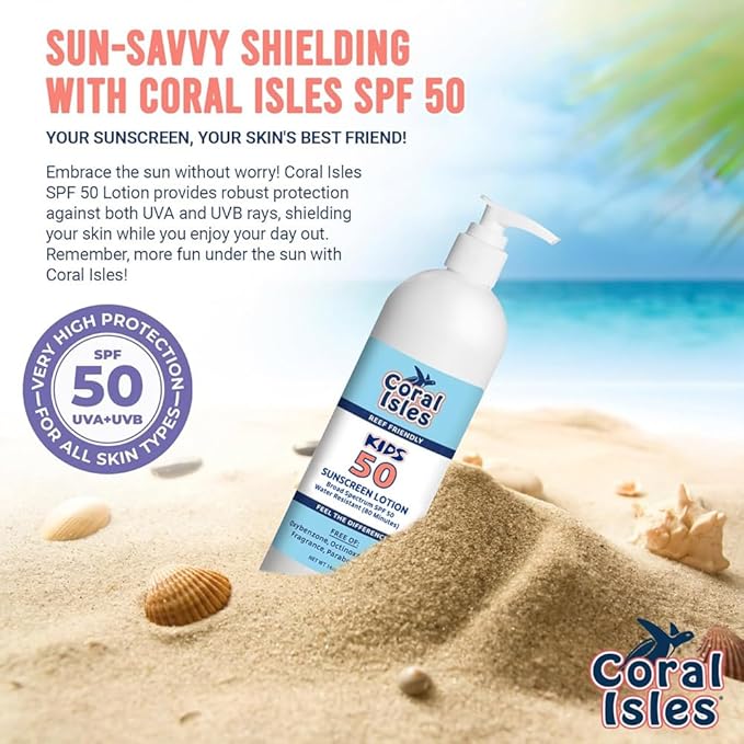 Rocky Mountain Sunscreen | SPF 50 Lotion for Kids Broad Spectrum UVA/UVB Protection | Hawaii 104 Reef Act Compliant (Oxybenzone & Octinoxate Free) | Water Resistant 80 Min. |Quart With Pump (32 Fl Oz)