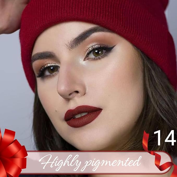 Brick Red Crayon Matte Lipstick Lip Liner Pencil, Moisture Smooth Lipstick Pencil, With pencil sharpener Sharpenable Lip Pencil, Ultimate Lip Crayon for Women Smudgeproof Waterproof 14#