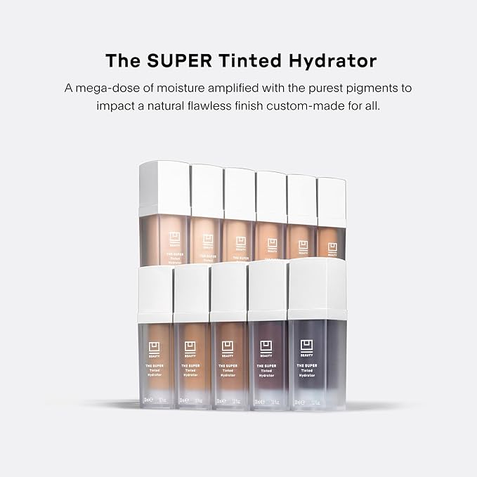 U Beauty The Super Tinted Hydrator Hyaluronic Acid Moisturizing Cream - Mega-Dose Skin Hydrator for Supple, Smooth, and Softer-Looking Skin For Up To 48 Hours - Shade 6-1.0 oz
