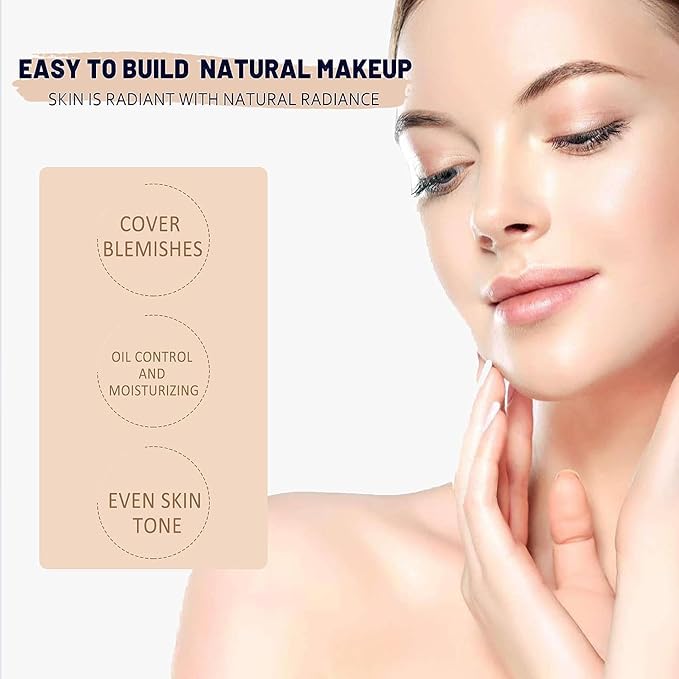 NOISSUE Cc Cream Skin Tone Adjusting CC Cream SPF 50, Face Sunscreen and Foundation, Colour Correcting Self Adjusting Soft Moisturizing Skin Tone Gel Invisible Pore Light Oil-Free (2pcs-Natural)