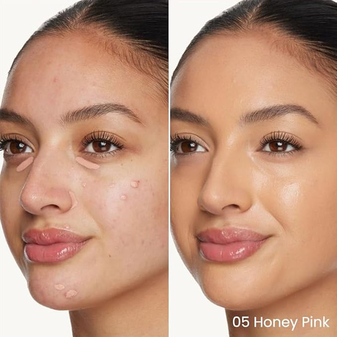 Kaely PROFESSIONAL MAKEUP Correcting Concealer Stick,Medium Coverage Concealer Crayon,under Eye Brightener Concealer for Dark Circles,corrector de ojeras,Lightweight,Vegan,05 HONEY PINK