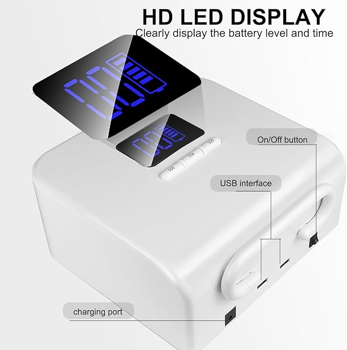 Cordless uv nail lamp 220w,