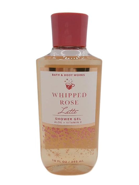 Bath & Body Works Whipped Rose Latte Shower Gel Gift Sets For Women 10 Oz (Whipped Rose Latte)