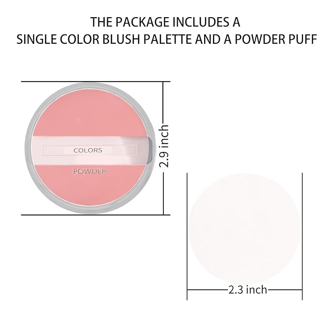 Boobeen Powder Blush Matte Blush, Highly Pigmented Beauty Cream Blush Palette for Create A Natural Cheek Flushed Look, Rich Colors (C-05)