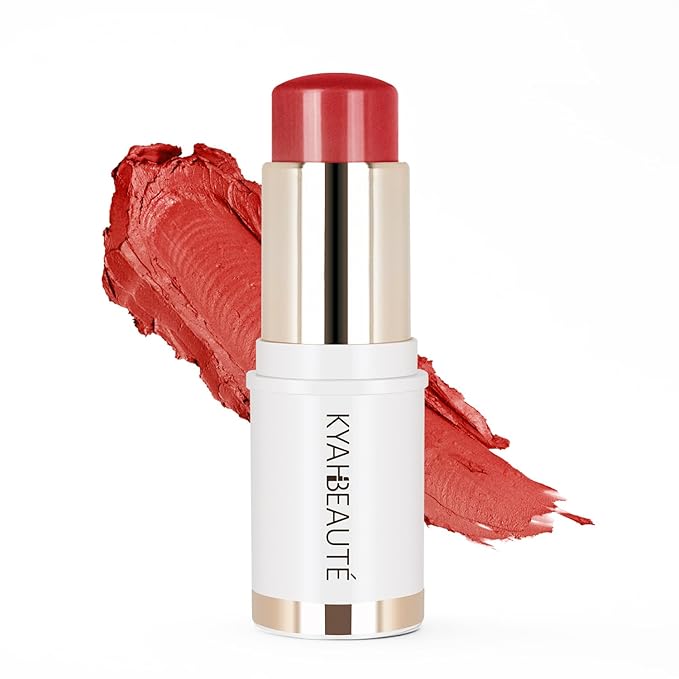 Blush Stick, Cream Blush for Cheeks and Lip Tint, Dewy Finish, Buildable & Blendable Color, Lightweight & Long-Lasting Formula | Coral,0.53fl.Oz