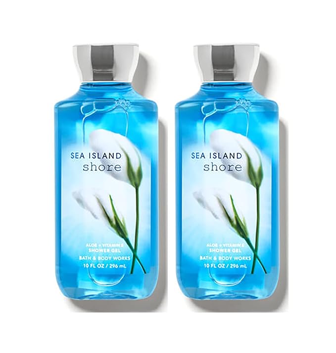 Bath and Body Works Sea Island Shore Shower Gel 10 Oz 2 Pack (Sea Island Shore)