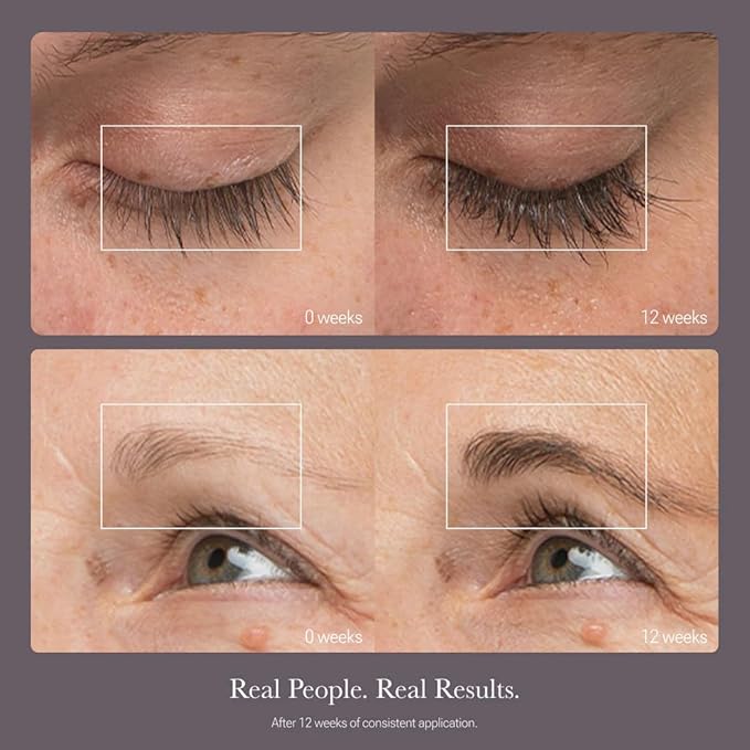 NULASTIN Eyelash Serum & Brow Serum - Lash & Brow Dual System - Eyebrow & Eyelash Enhancing Serums with Keratin & Peptides for Fuller Looking Lashes & Brows (2 Count, 0.1 Fl Oz Each)