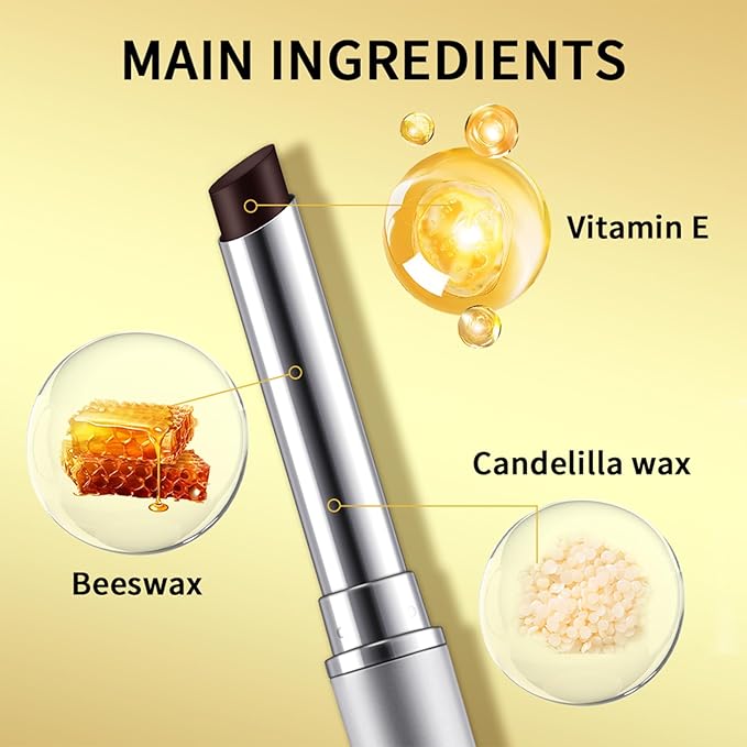 2PCS Honey Lipstick Tinted Lip Balm - Sheer Hydrating Lipstick for All Skin Tones - Moisturizing Lip Color, Nourishing Lip Balm with a Hint of Natural Black Cherry Tint