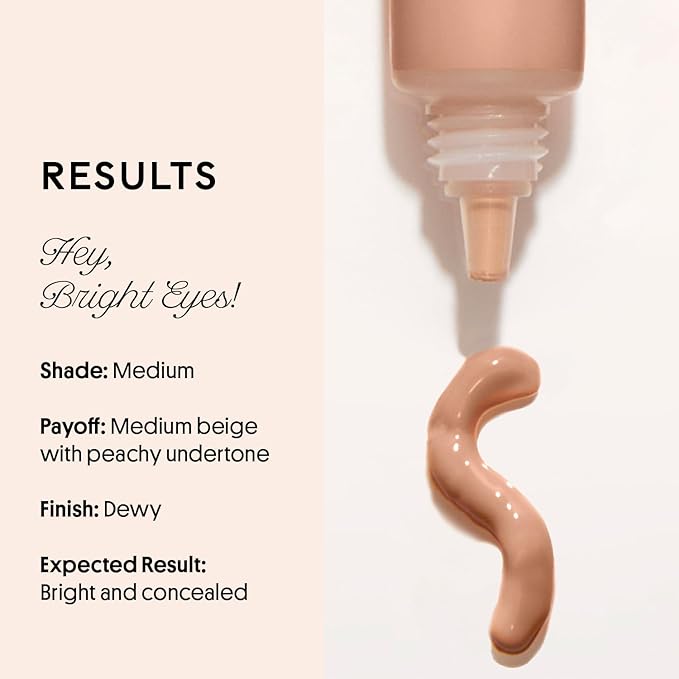 Winky Lux Peeper Perfect Under Eye Concealer, Makeup & Eye Brightener, Full Coverage Concealer for Dark Circles, Color Corrector & Eye Primer, With Collagen, Hyaluronic Acid & Vitamin E (Medium)