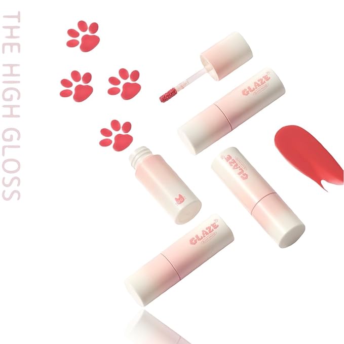 Chewy Lip Glaze, High Shine Lip Gloss, Korean Beauty (GZ06 Sweet Chili, 3.5 grams)