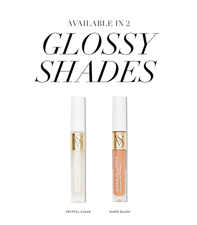 Victoria's Secret Shine Plumper Extreme Lip Plumper in Crystal Clear, Plumping Lip Gloss for Women with Marine Collagen Microspheres, Lip Treatment